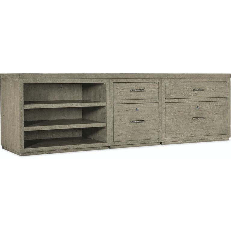 Linville Falls Credenza - 96in Top-Small File-Lateral File and Open-Hooker-HOOKER-6150-10929-85-Sideboards & Credenzas1 Opens-1-France and Son