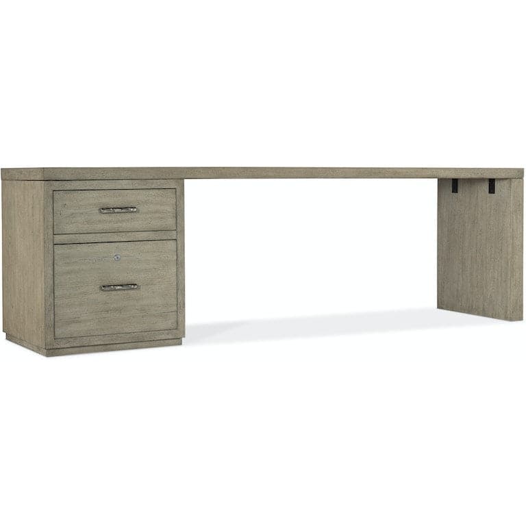 Linville Falls Desk - 96in Top-Small File and 1 Leg-Hooker-HOOKER-6150-10946-85-Desks-1-France and Son