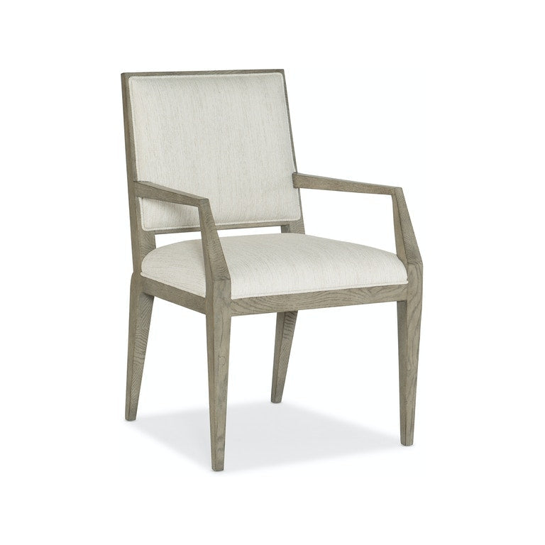 Linn Cove Upholstered Arm Chair-Hooker-HOOKER-6150-75500-85-Dining ChairsCream-4-France and Son