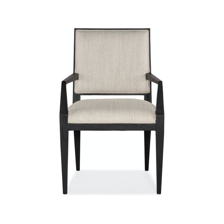 Linn Cove Upholstered Arm Chair-Hooker-HOOKER-6150-75500-85-Dining ChairsCream-3-France and Son