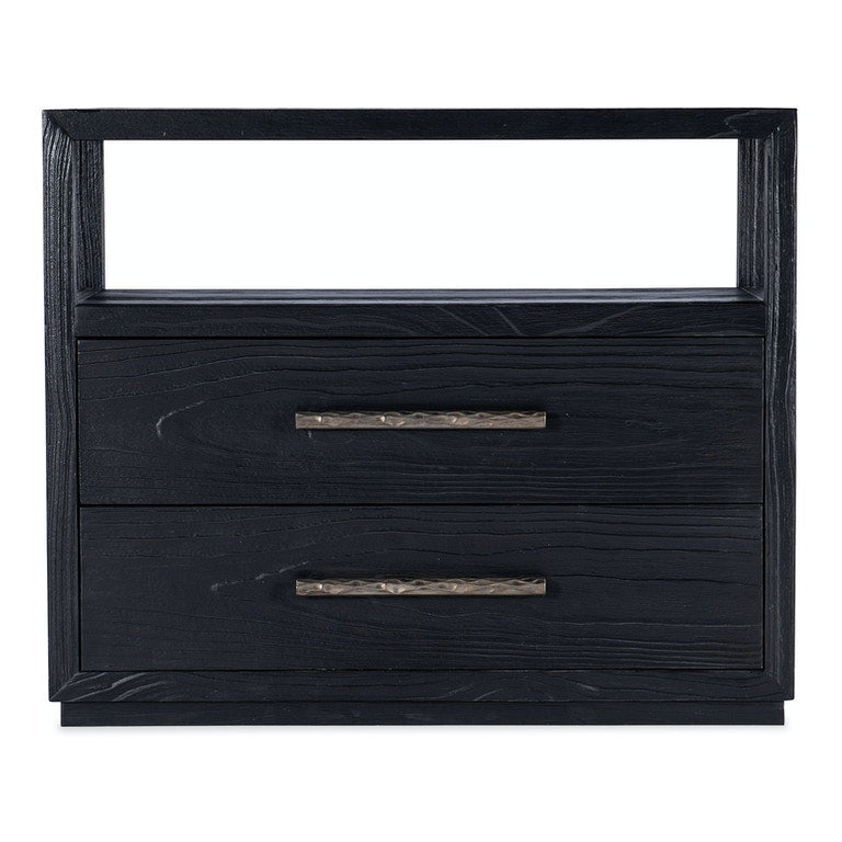Shou Sugi Ban Two Drawer Nightstand-Hooker-HOOKER-6150-90016-99-Nightstands-4-France and Son
