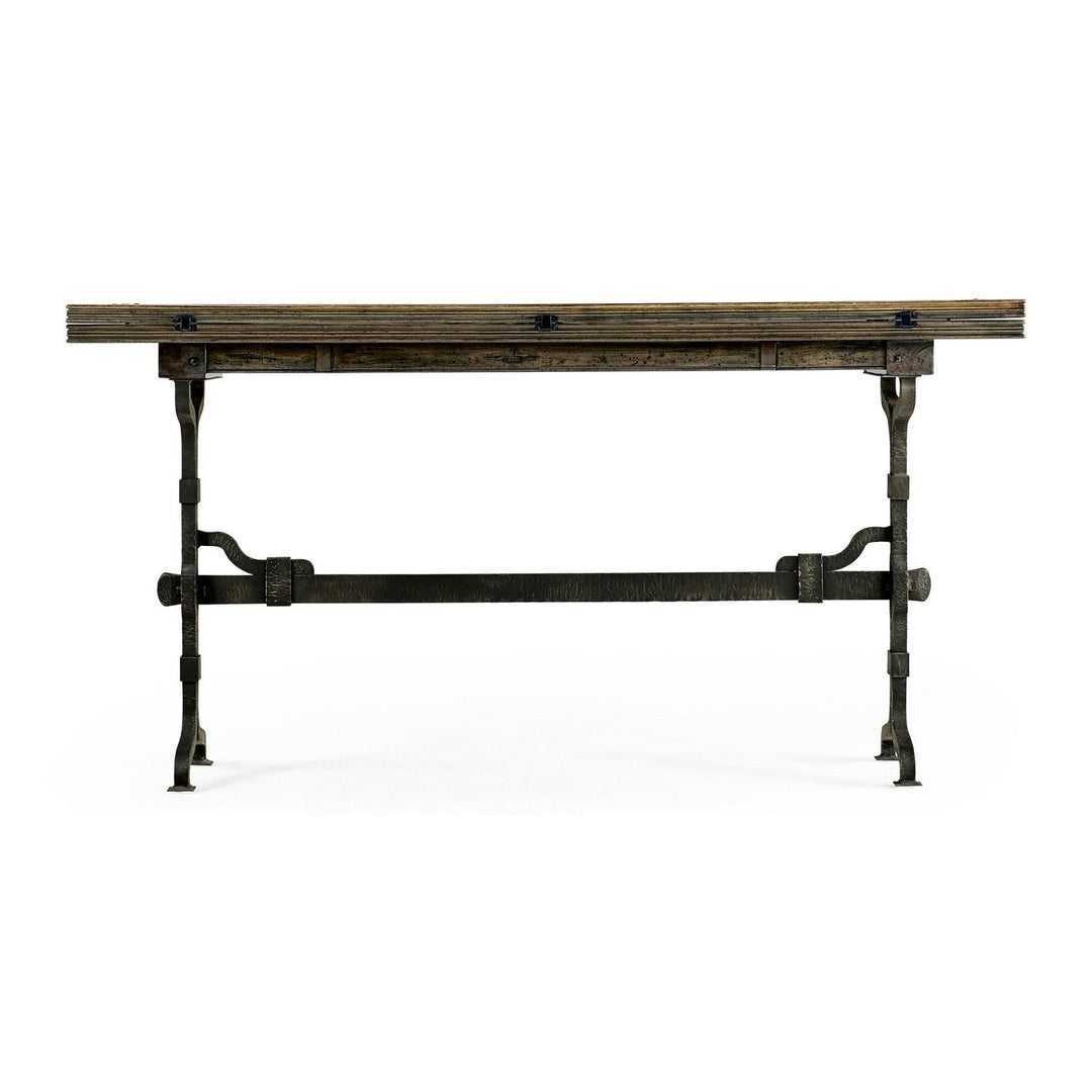 Casual Hunt Table-Jonathan Charles-JCHARLES-491194-63L-CFW-Dining TablesCountry Walnut-12-France and Son