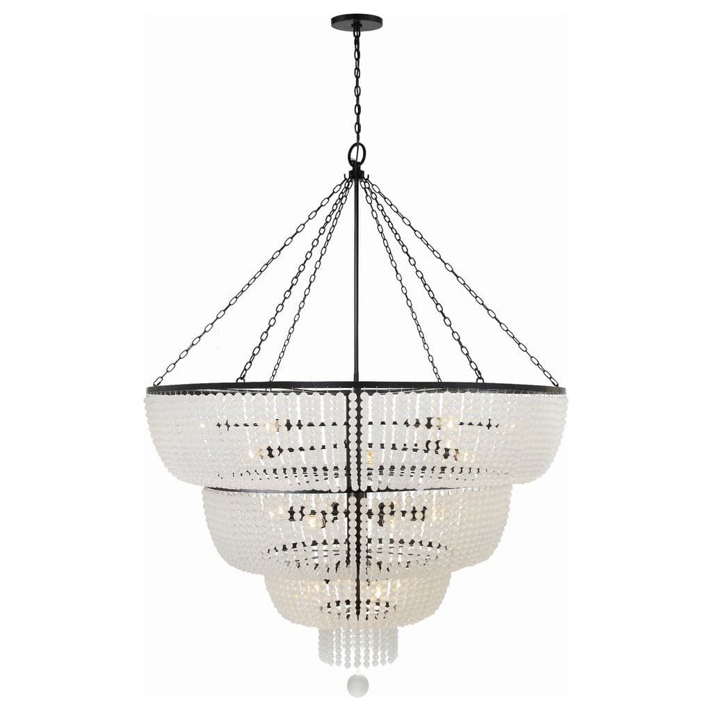 Rylee 32 Light Chandelier-Crystorama Lighting Company-CRYSTO-618-MK-ChandeliersMatte Black-6-France and Son