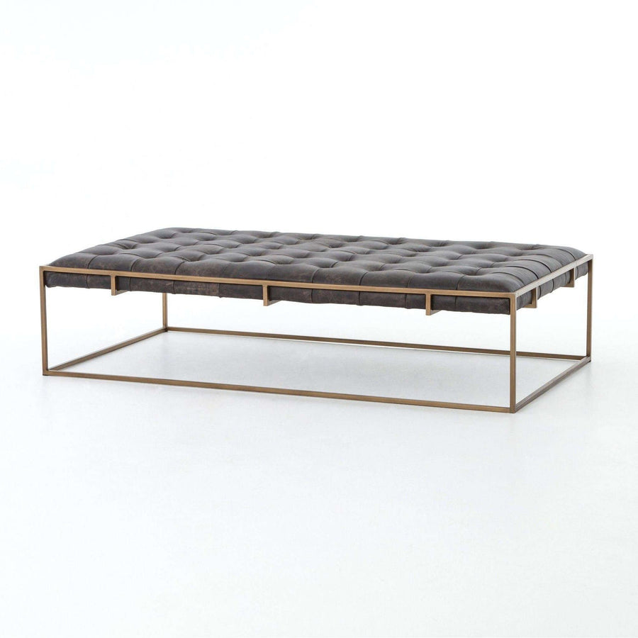 Oxford Coffee Table-Four Hands-STOCK-CIRD-143-Coffee TablesRectangle Large-Rialto Ebony / Antique Brass-1-France and Son
