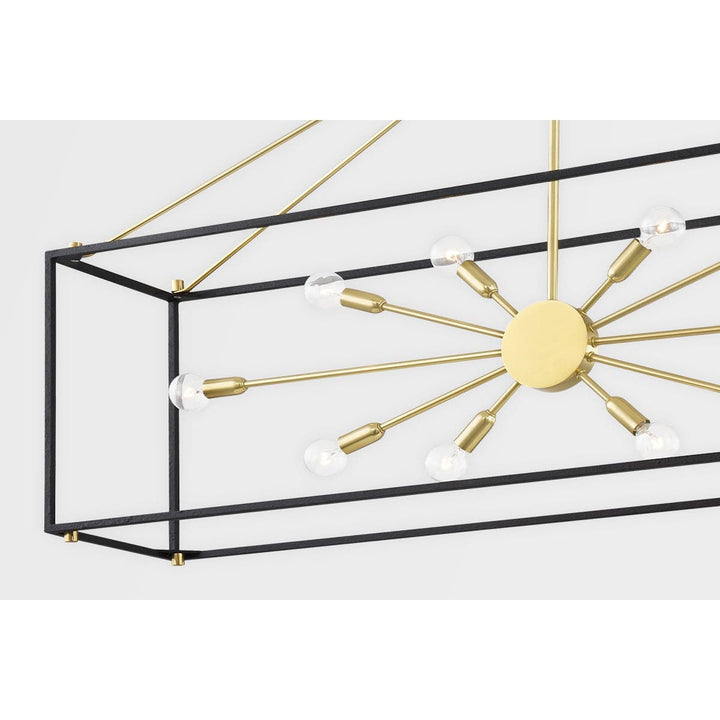 Glendale 25 Light Chandelier-Hudson Valley-HVL-8927-AGB/BK-ChandeliersAged Brass/Black-5-France and Son