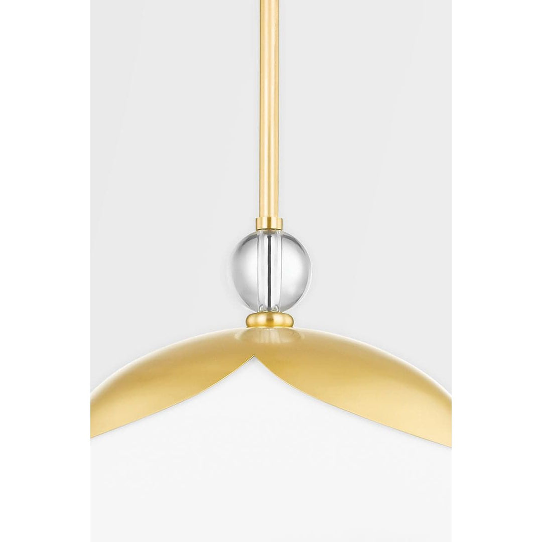 Perla 1 Light Large Pendant Aged Brass-Hudson Valley-HVL-KBS1748701L-AGB-Pendants-3-France and Son