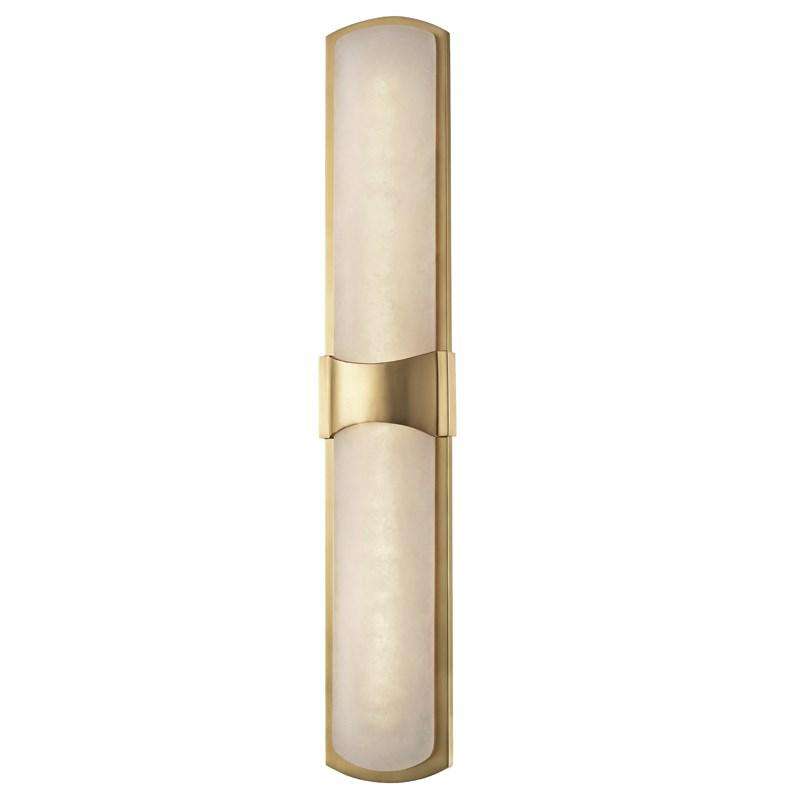 Valencia 2 Light Led Wall Sconce-Hudson Valley-HVL-3426-AGB-Wall LightingAged Brass-1-France and Son