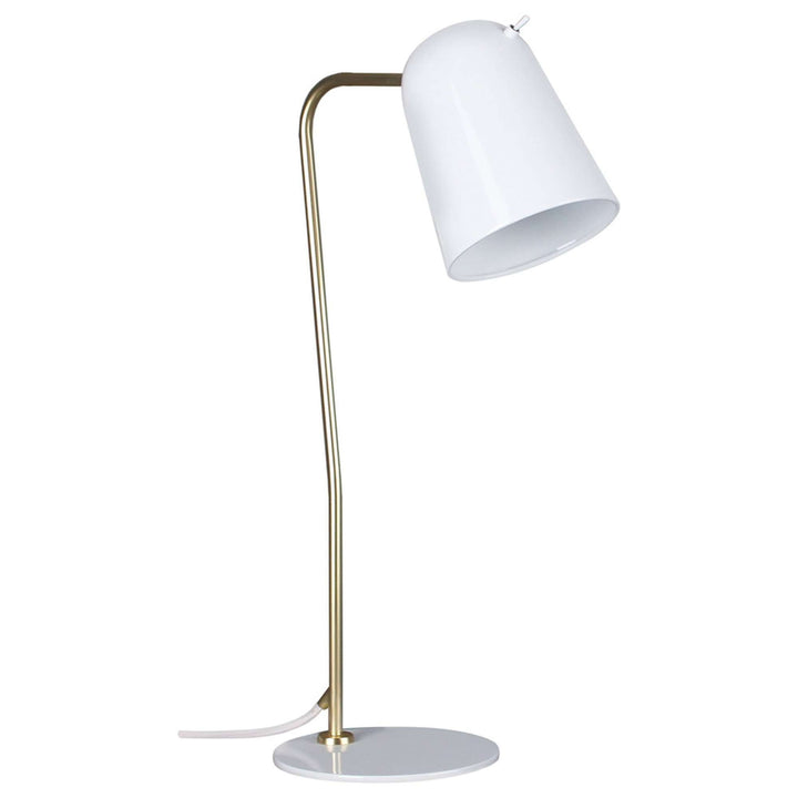 Dobi Table Lamp - White/Brass - SEED-SQ-2181D-WH - seed design