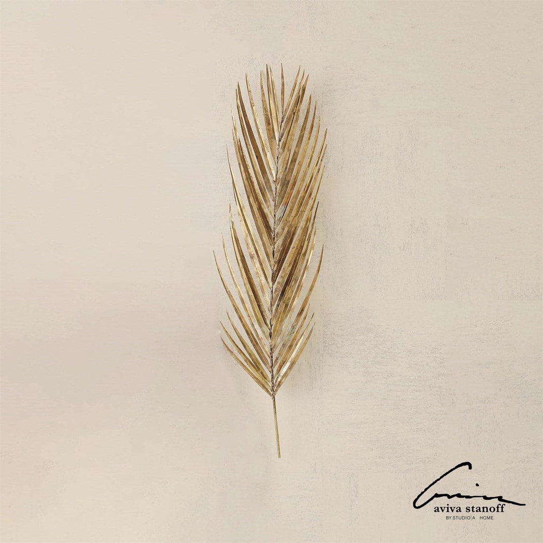 Palm Leaf II-Global Views-GVSA-AS7.90015-Decorative ObjectsSmall-Antique Brass-5-France and Son