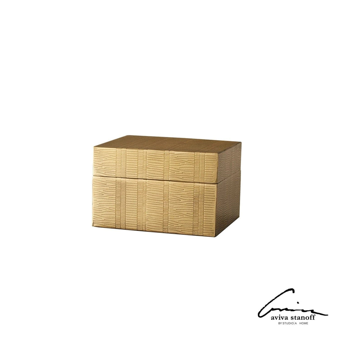 Kokoro Etched Box-Global Views-GVSA-AS7.90017-Baskets & BoxesSmall-Brass-4-France and Son