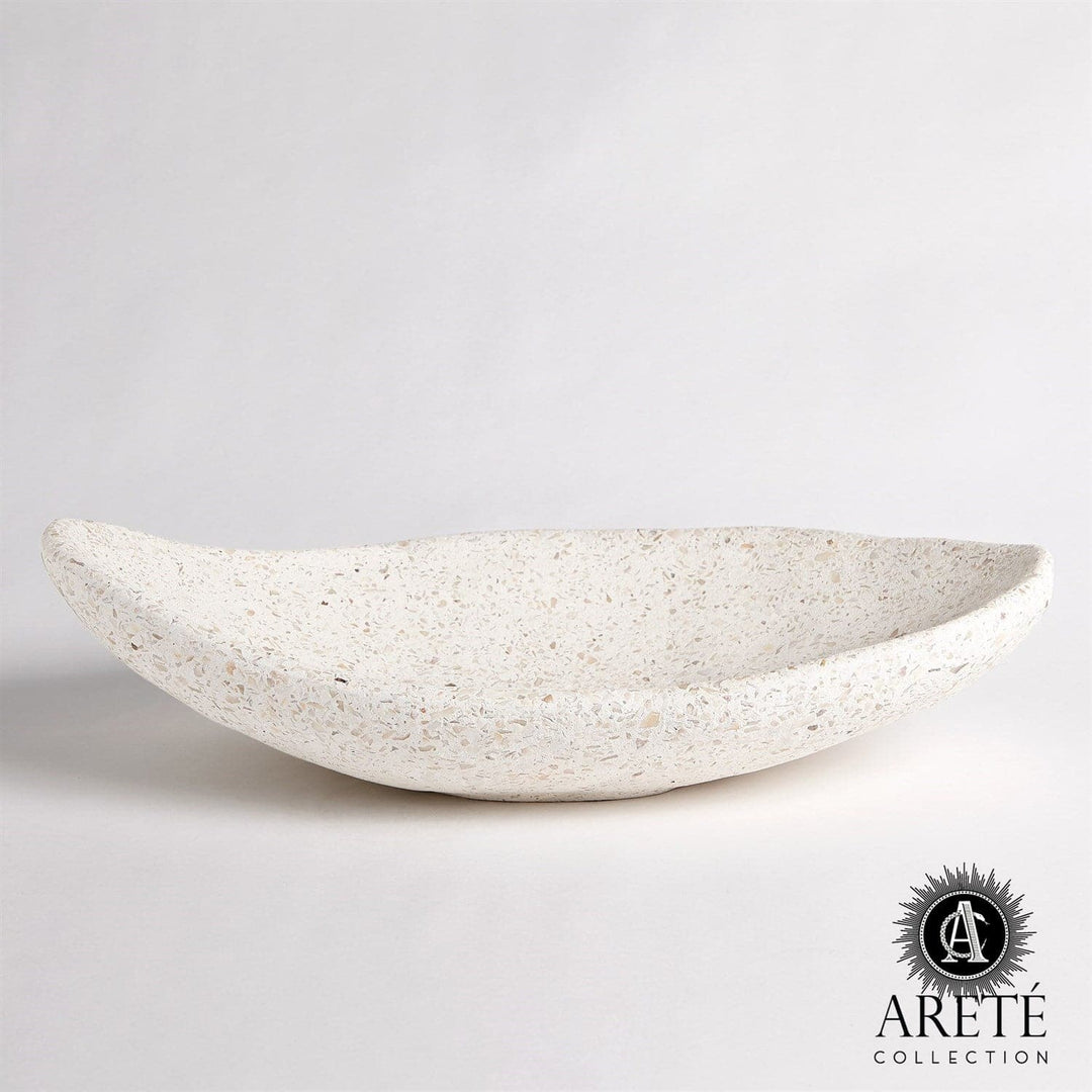 Modernist Low Bowl-Global Views-GVSA-AC7.70005-BowlsWhite Plaster-6-France and Son