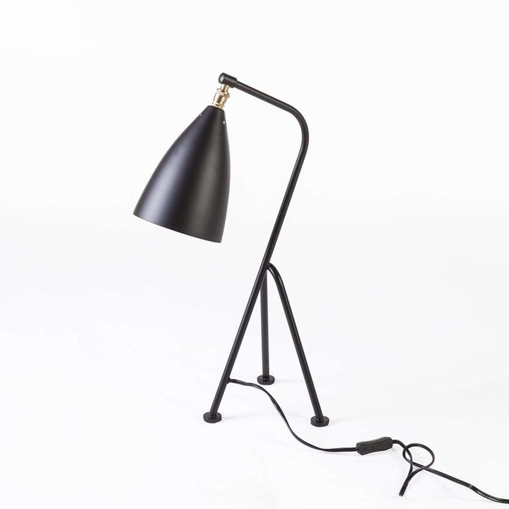 Mid-Century Modern Reproduction Mini Grasshopper Table Lamp - Black Inspired by Gretta Grossman