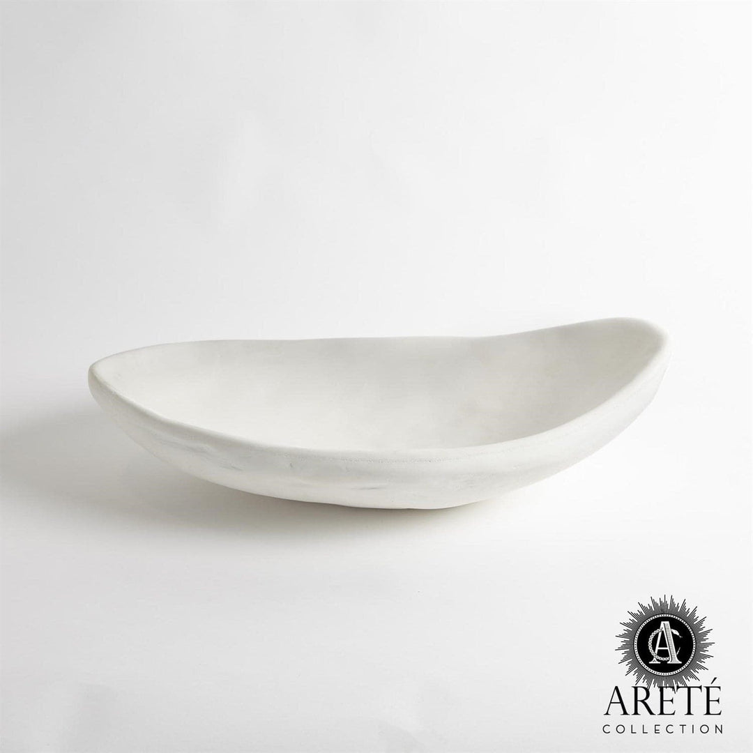 Modernist Low Bowl-Global Views-GVSA-AC7.70005-BowlsWhite Plaster-4-France and Son