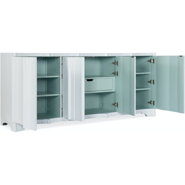 Corinth Four Door Entertainment Console-Hooker-HOOKER-628-55015-02-Media Storage / TV Stands-4-France and Son