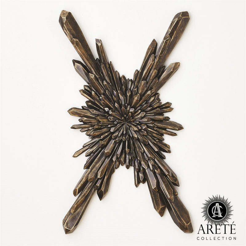 Facet Starburst Wall Mounted-Global Views-GVSA-AC5129-Decorative ObjectsBronze-1-France and Son