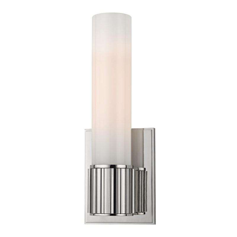 Fulton 1 Light Wall Sconce-Hudson Valley-HVL-1821-PN-Wall LightingPolished Nickel-1-France and Son
