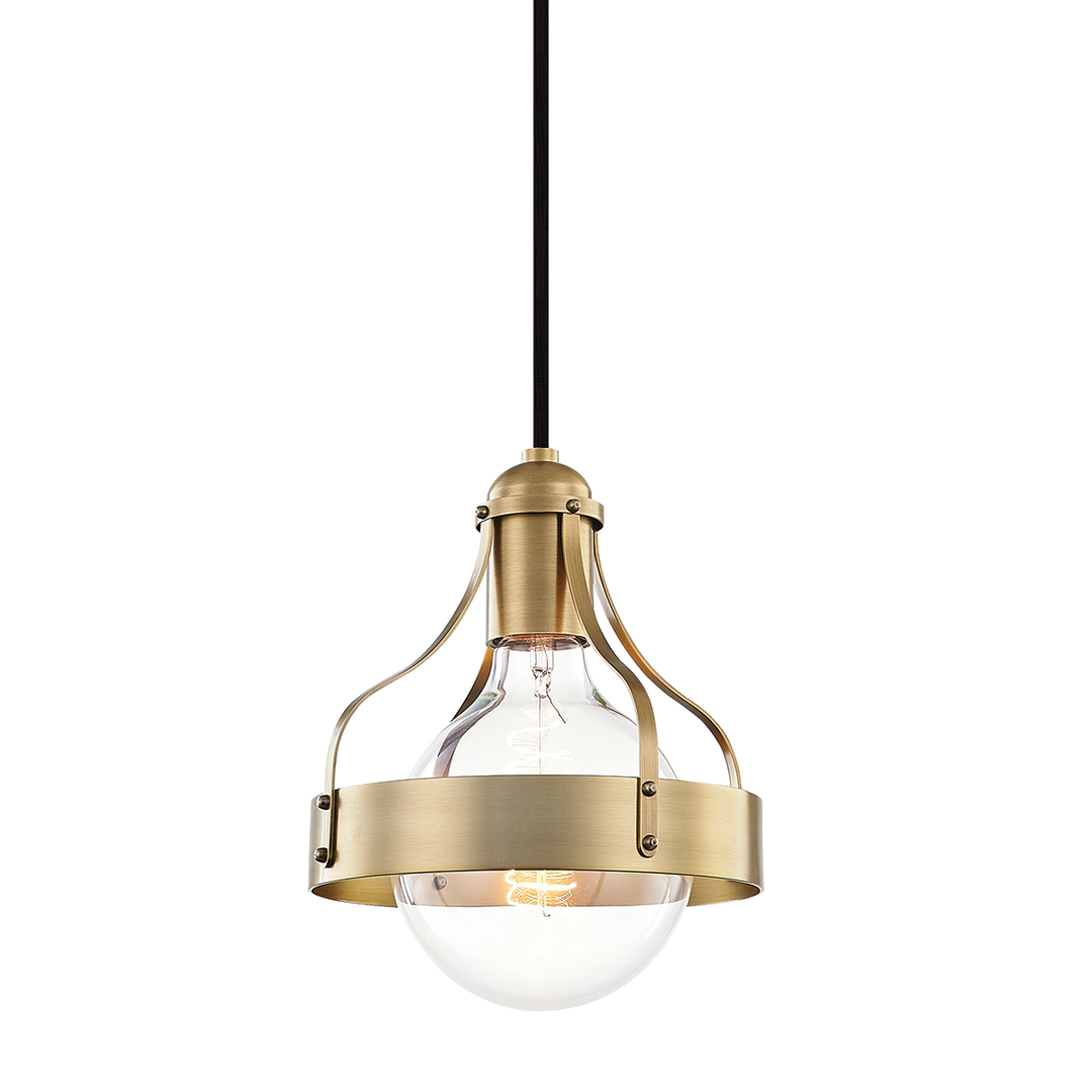 Violet 1 Light Pendant-Mitzi-HVL-H271701-AGB-PendantsAged Brass-1-France and Son