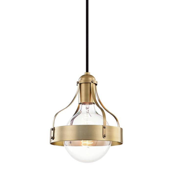 Violet 1 Light Pendant-Mitzi-HVL-H271701-AGB-PendantsAged Brass-1-France and Son