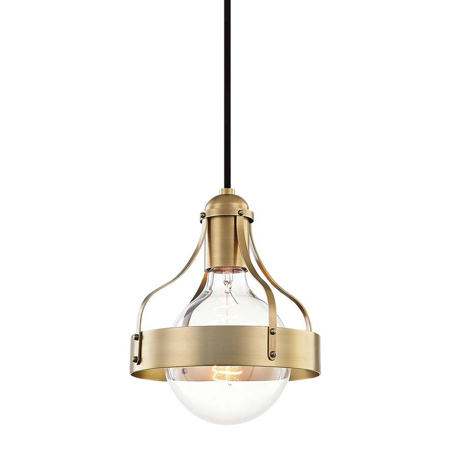 Violet 1 Light Pendant-Mitzi-HVL-H271701-AGB-PendantsAged Brass-1-France and Son