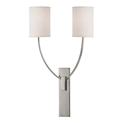 Colton 2 Light Wall Sconce-Hudson Valley-HVL-732-PN-Wall LightingPolished Nickel-2-France and Son