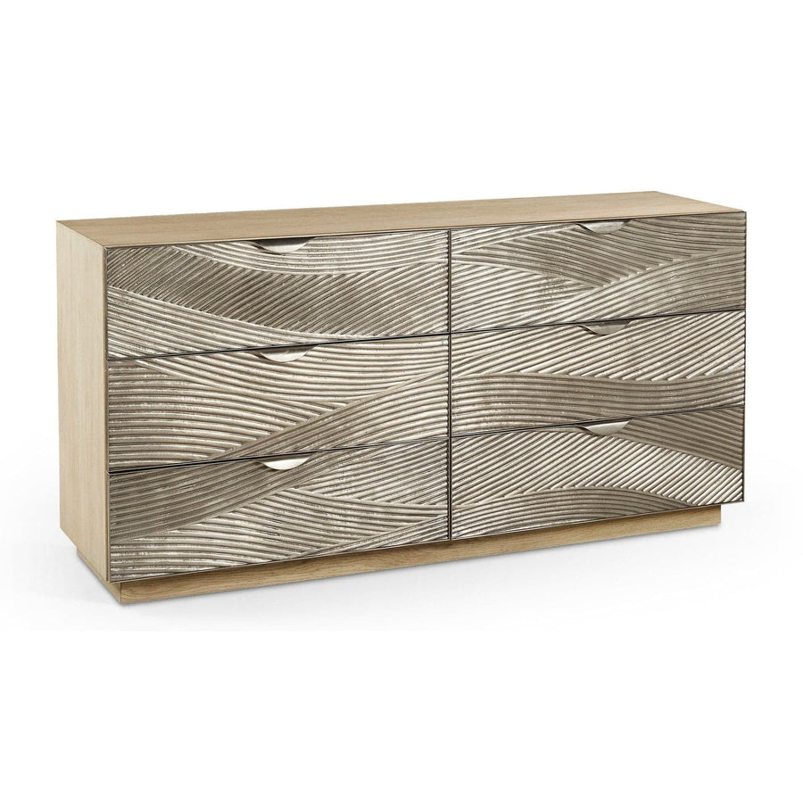 Capillary Cast Metal Texture Double Dresser-Jonathan Charles-JCHARLES-001-1-711-CAL-Dressers-1-France and Son
