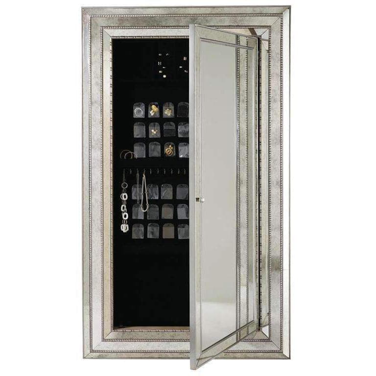 Melange Glamour Floor Mirror with Jewelry Armoire Storage