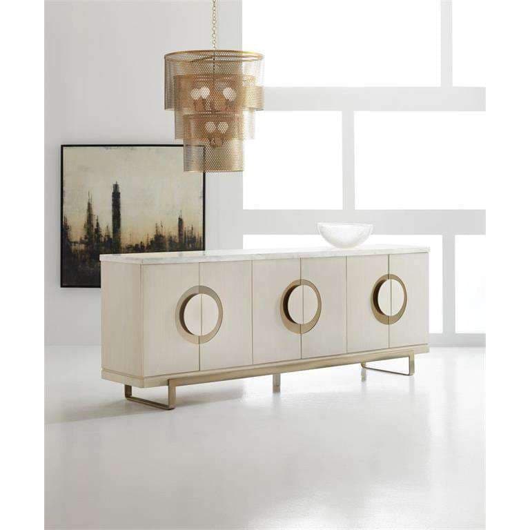 Melange Noelle Credenza-Hooker-HOOKER-638-55021-WH-Media Storage / TV Stands-2-France and Son