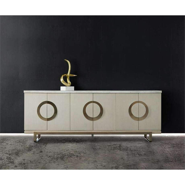 Melange Noelle Credenza-Hooker-HOOKER-638-55021-WH-Media Storage / TV Stands-3-France and Son