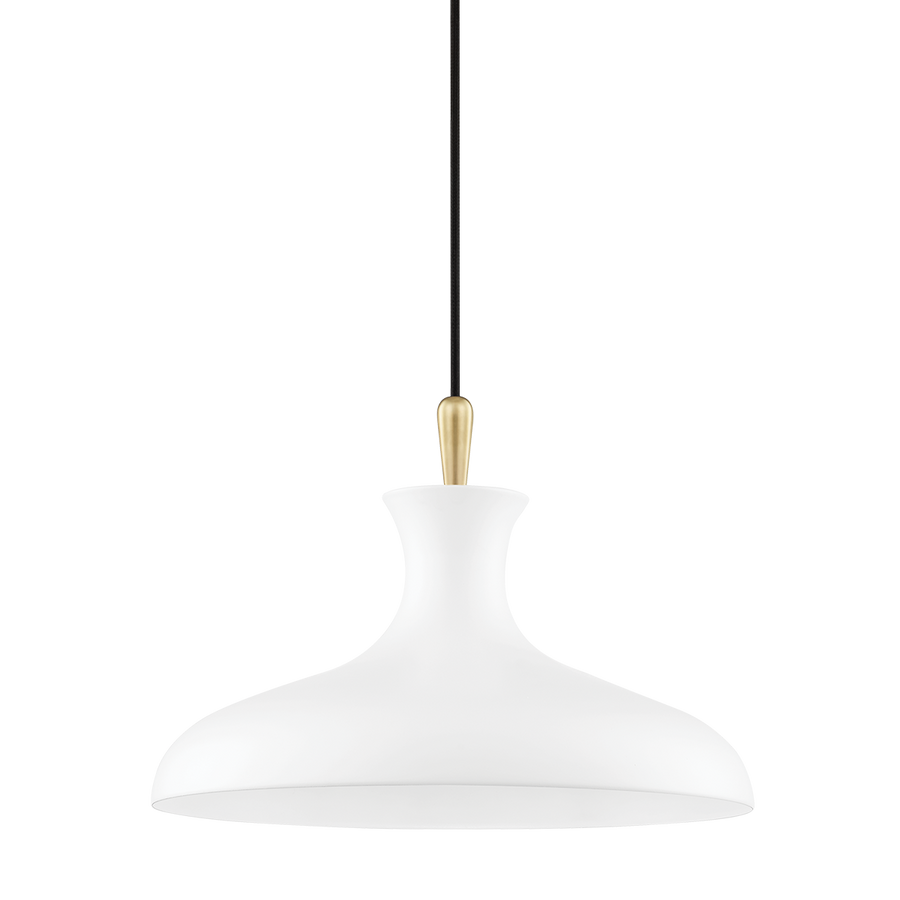 Cassidy 1 Light Small Pendant-Mitzi-HVL-H421701S-AGB/WH-PendantsAged Brass/ Soft Off White-1-France and Son