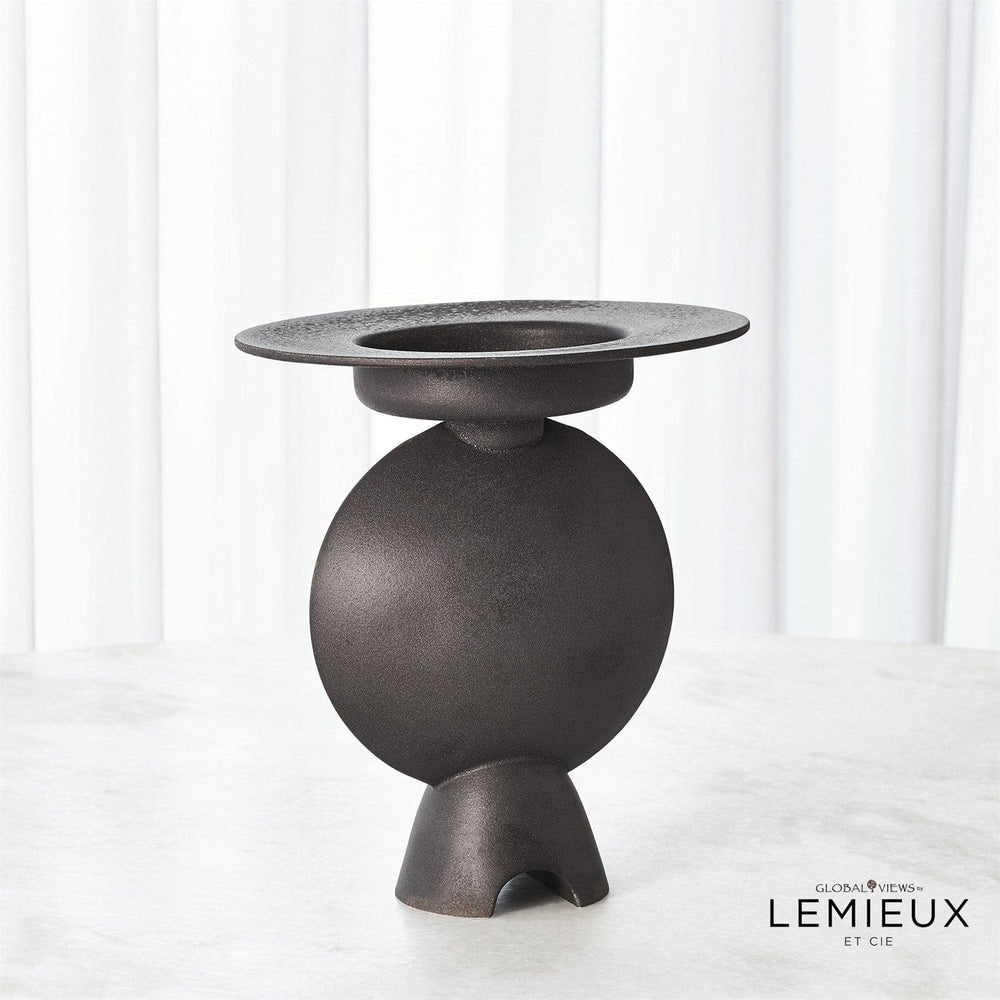 Camille Geometric Vase-Global Views-GVSA-CLL1.10028-VasesBlack-2-France and Son