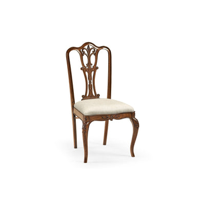 18th Century Dining Side Chair-Jonathan Charles-JCHARLES-492476-SC-MAH-F200-Dining ChairsMahogany & Skipper-11-France and Son