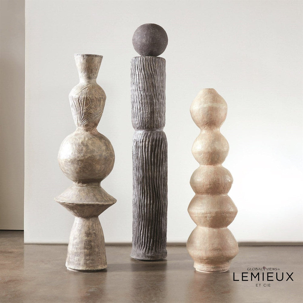 Andre Totem - Dark Grey-Global Views-GVSA-CLL9.90045-Decorative Objects-2-France and Son