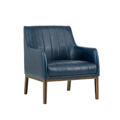 Wolfe Lounge Chair - Rustic Bronze - Vintage Blue-Sunpan-SUNPAN-102580-Lounge Chairs-1-France and Son