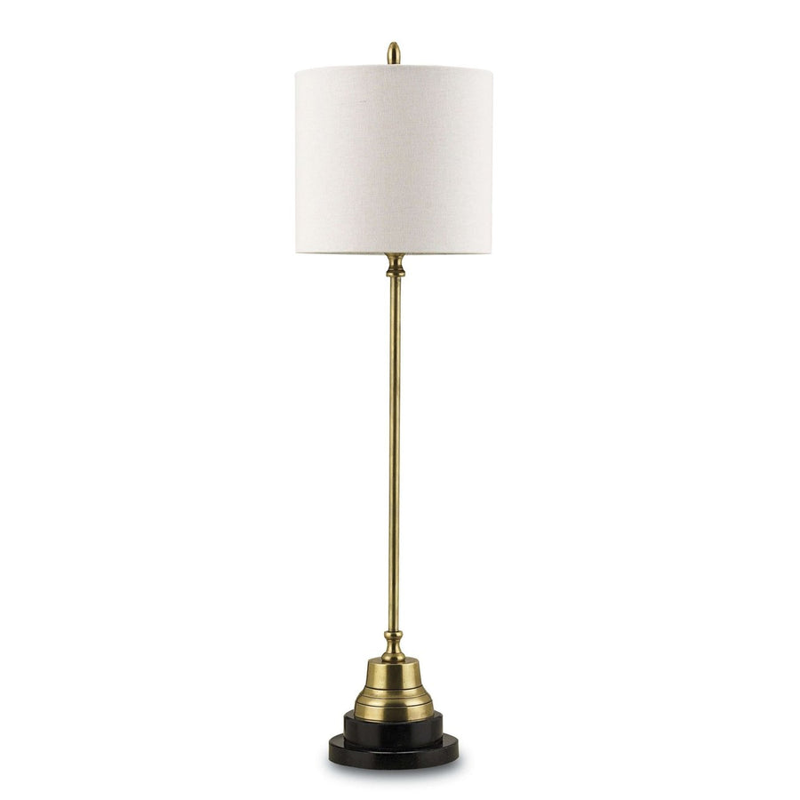 Messenger Brass Table Lamp-Currey-CURY-6472-Table LampsVintage Brass/Black-1-France and Son