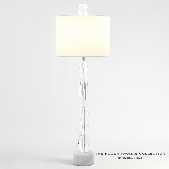 Facette Lamp-Global Views-GVSA-RT8.80005-Table LampsWhite Marble Base-1-France and Son