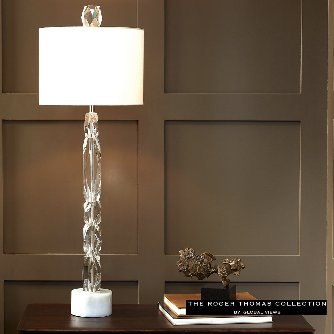 Facette Lamp-Global Views-GVSA-RT8.80005-Table LampsWhite Marble Base-2-France and Son