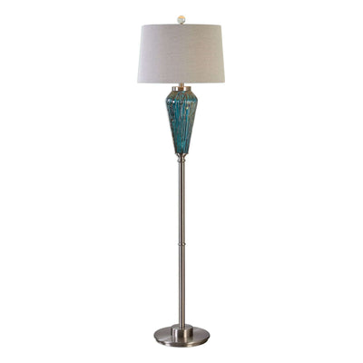 Almanzora Blue Glass Floor Lamp-Uttermost-UTTM-28101-Floor Lamps-1-France and Son