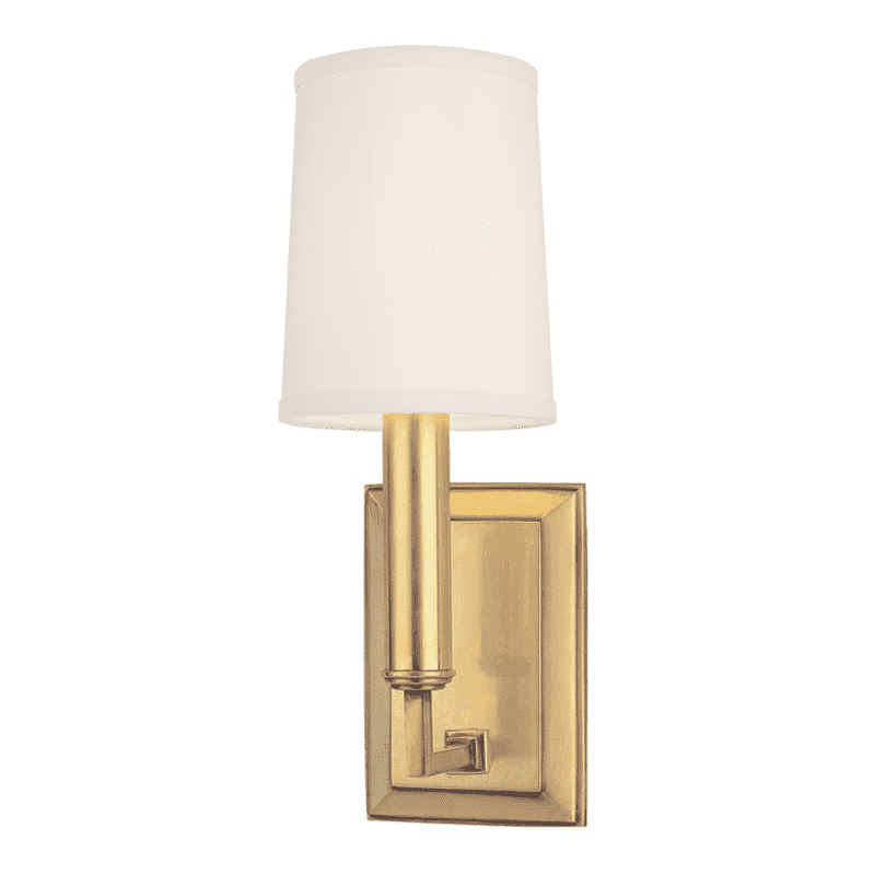 Clinton 1 Light Wall Sconce-Hudson Valley-HVL-811-AGB-Wall LightingAged Brass-1-France and Son