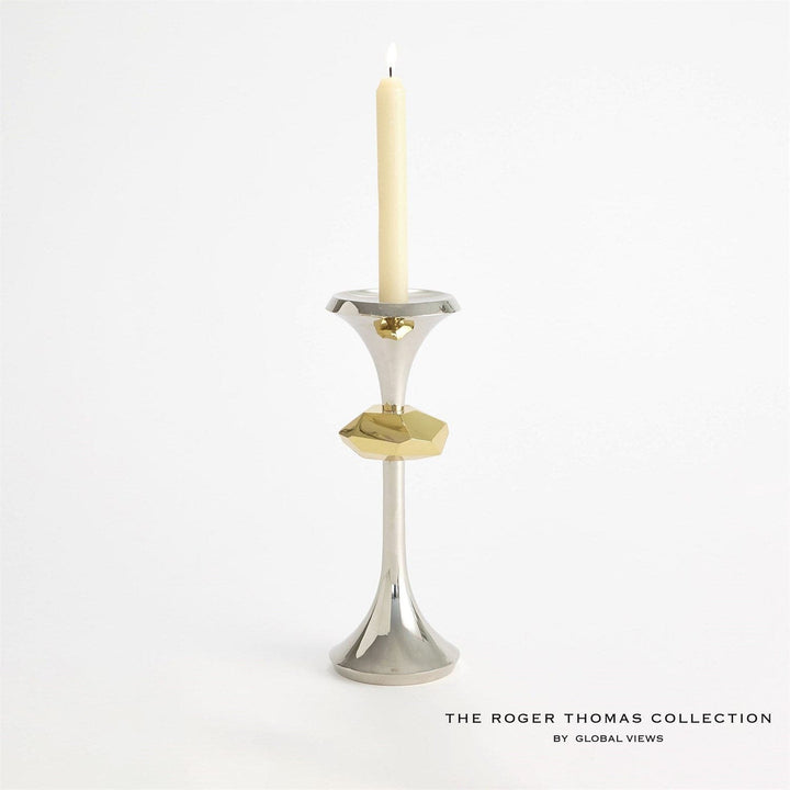 Gabriel Candle Holder-Global Views-GVSA-RT9.90041-Candle HoldersSmall-Nickel-5-France and Son