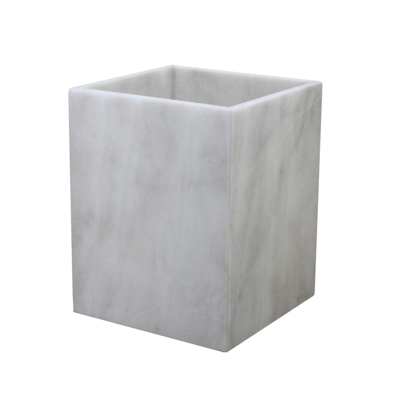 Myrtus Collection Pearl White Marble Waste Bin