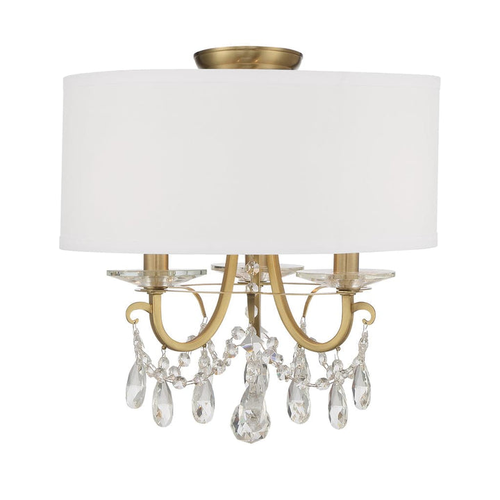 Othello 3 Light Ceiling Mount-Crystorama Lighting Company-CRYSTO-6623-VG-CL-MWP_CEILING-Flush MountsVibrant Gold-4-France and Son