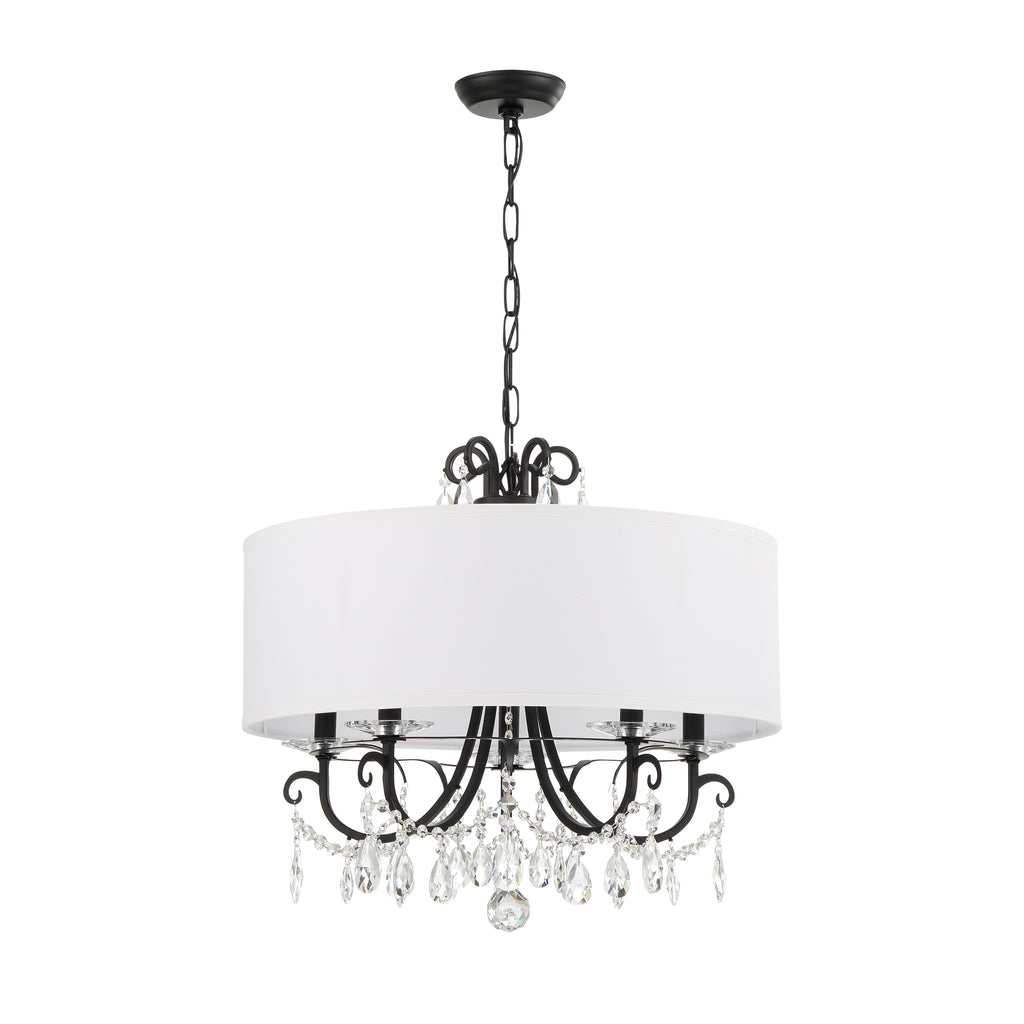 Othello 5 Light Crystal Chandelier-Crystorama Lighting Company-CRYSTO-6625-MK-CL-MWP-Chandeliers-1-France and Son