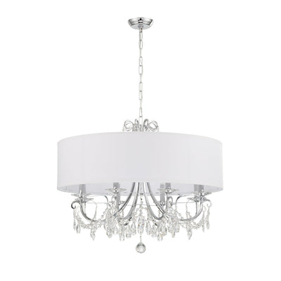 Othello 8 Light Chandelier-Crystorama Lighting Company-CRYSTO-6628-CH-CL-MWP-Polished Chrome-1-France and Son