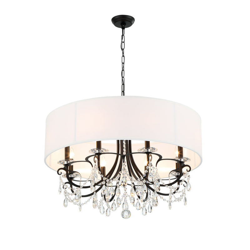 Othello 8 Light Chandelier-Crystorama Lighting Company-CRYSTO-6628-CH-CL-MWP-Polished Chrome-5-France and Son