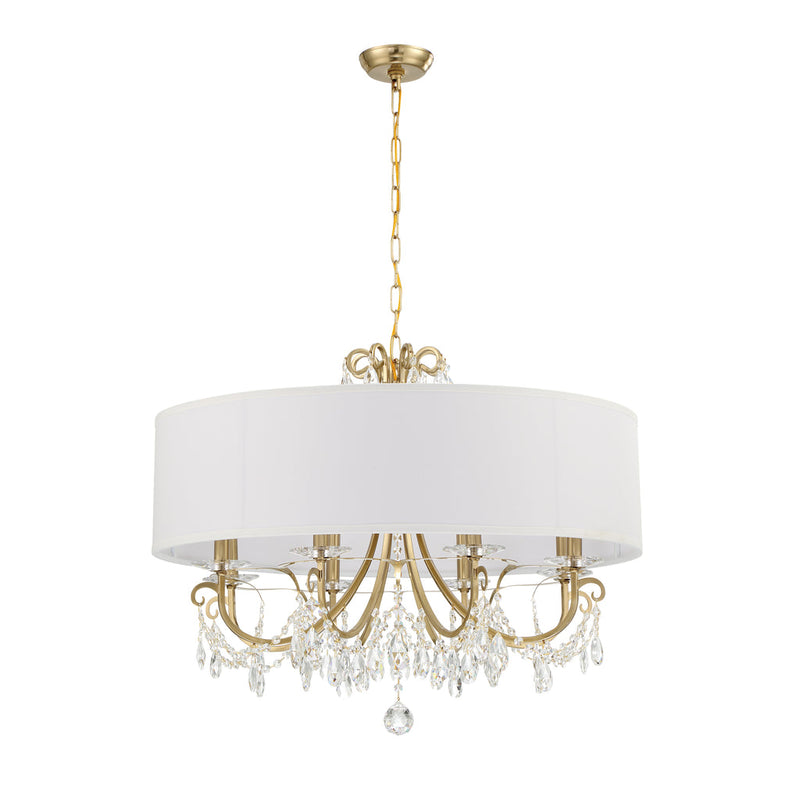 Othello 8 Light Chandelier-Crystorama Lighting Company-CRYSTO-6628-CH-CL-MWP-Polished Chrome-10-France and Son