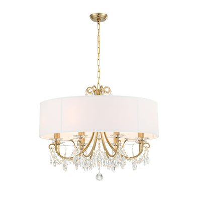 Othello 8 Light Chandelier-Crystorama Lighting Company-CRYSTO-6628-VG-CL-MWP-Gold-11-France and Son