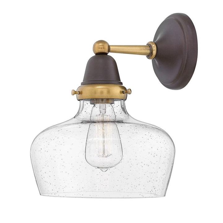 Academy School House Glass Single Light Sconce-Hinkley Lighting-HINKLEY-67002OZ-Wall Sconces-1-France and Son