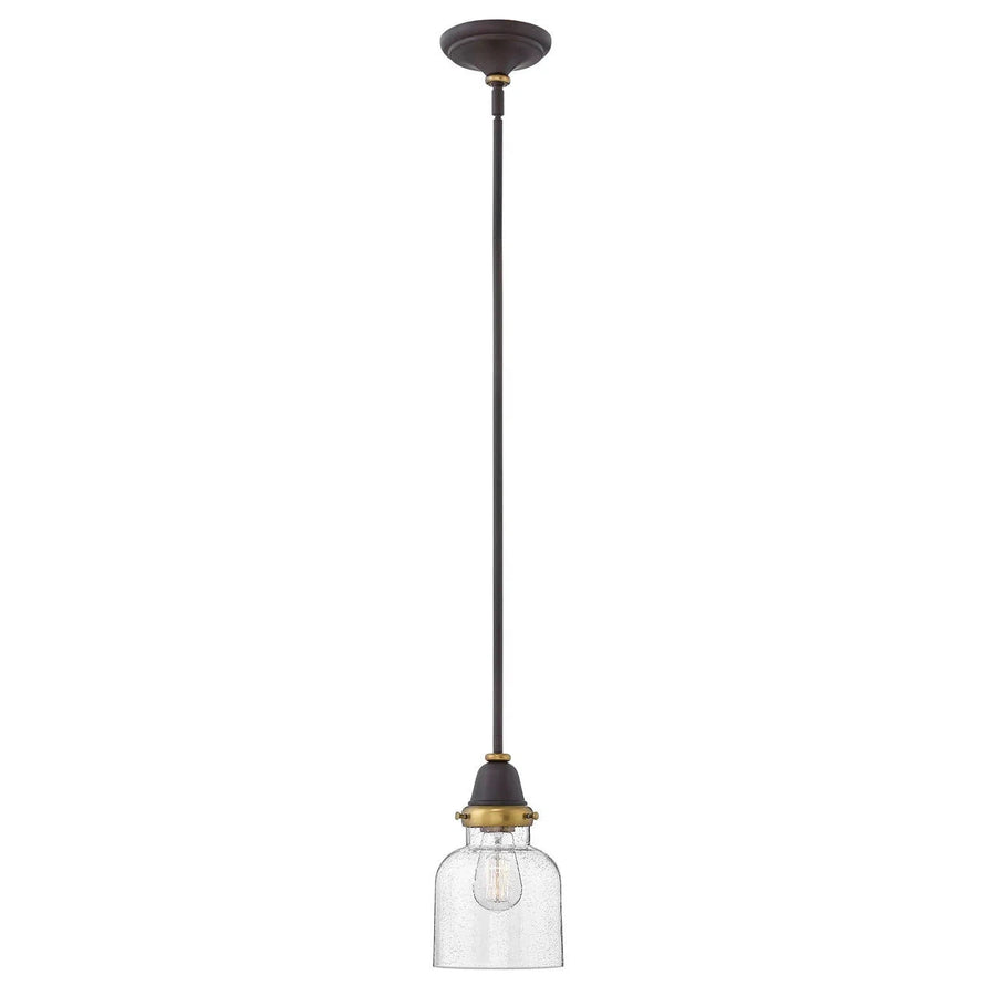 Pendant Academy - Cylinder Glass Pendant-Hinkley Lighting-HINKLEY-67073OZ-PendantsOil Rubbed Bronze with Heritage Brass Accents-1-France and Son