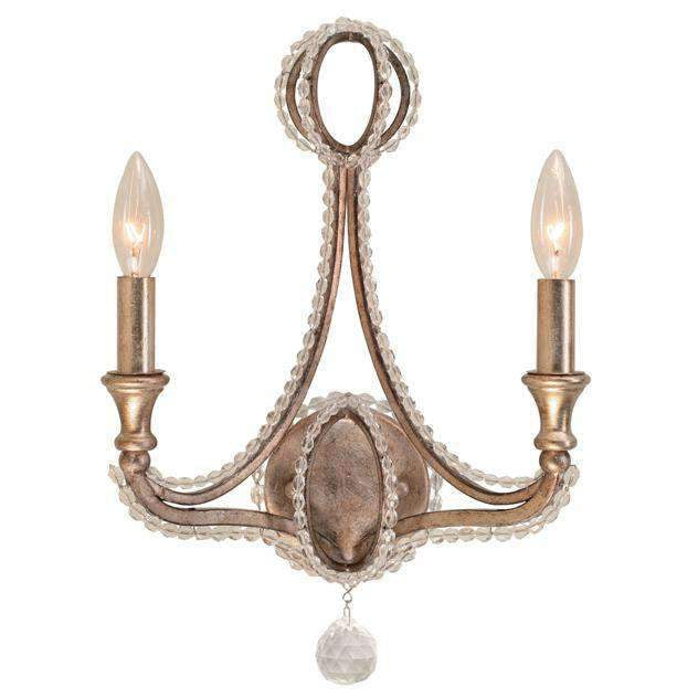 Garland 2 Light Distressed Twilight Sconce-Crystorama Lighting Company-CRYSTO-6762-DT-Wall Lighting-1-France and Son