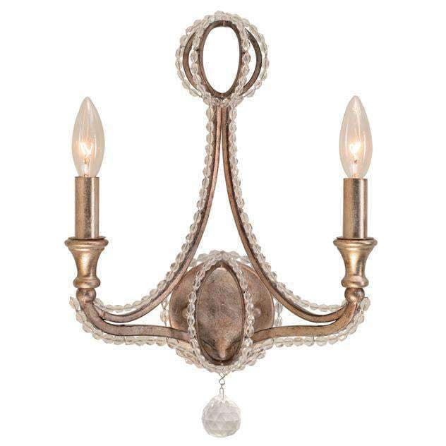 Garland 2 Light Distressed Twilight Sconce-Crystorama Lighting Company-CRYSTO-6762-DT-Wall Lighting-1-France and Son